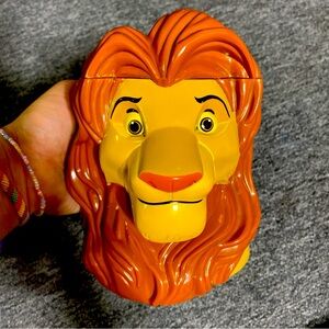 Disney Lion King Disney on Ice Souvenir Flip Top Mug Cup Simba Mufasa Vintage